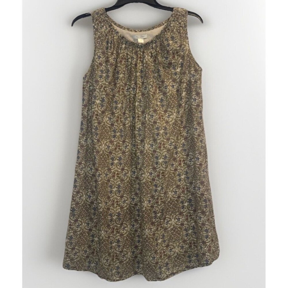 Garnet Hill Women's Floral Sleeveless Lined Knee Length Shift Dress Sz 10